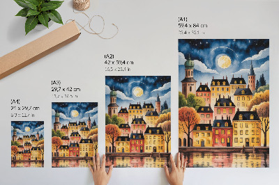 Grafika na ścianę Nocne miasto