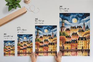 Grafika na ścianę Nocne miasto