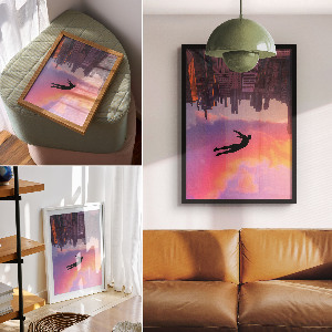 Grafika na ścianę Lot marzeń