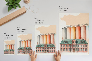 Dekoracyjny plakat ścienny Architektura industrialna