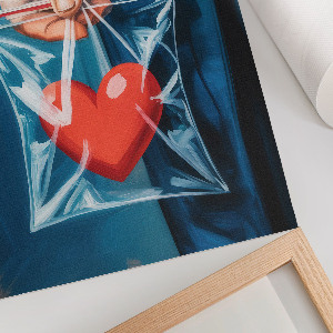 Wydruk na płótnie Serce w torebce