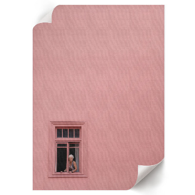 Plakat premium Różowe okno