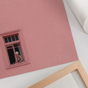 Plakat premium Różowe okno
