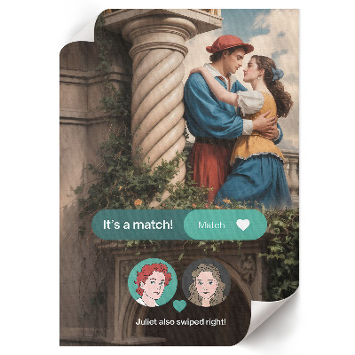 Dekoracyjny plakat ścienny Romans z epoki