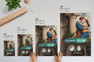 Dekoracyjny plakat ścienny Romans z epoki