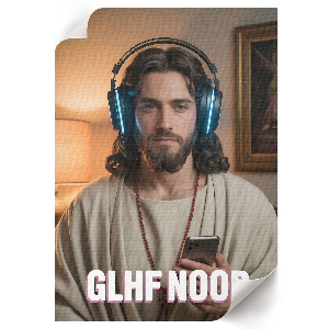 Wydruk na płótnie Jezus gracz