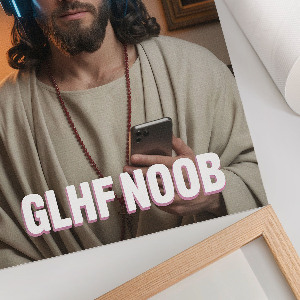 Wydruk na płótnie Jezus gracz