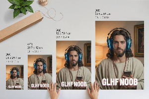 Wydruk na płótnie Jezus gracz