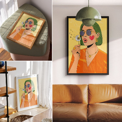 Plakat premium Kolorowy portret
