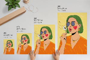 Plakat premium Kolorowy portret