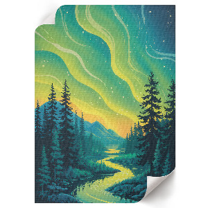 Wydruk na płótnie Malowany krajobraz