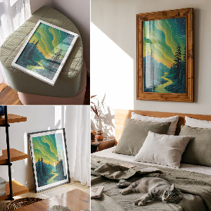 Wydruk na płótnie Malowany krajobraz