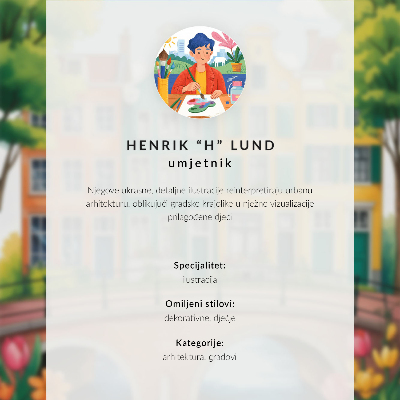 Dekoracyjny plakat ścienny Kolorowe miasteczko