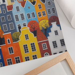 Grafika na ścianę Kolorowe kamienice