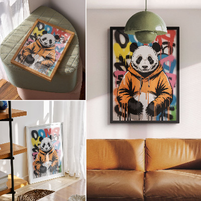 Wydruk na płótnie Panda graffiti