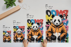 Wydruk na płótnie Panda graffiti