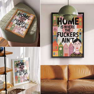 Plakat premium Kolorowe domki