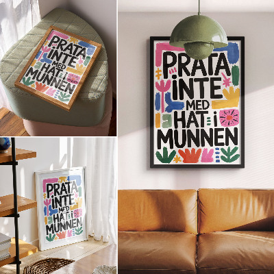 Grafika na ścianę Tekst i kolory