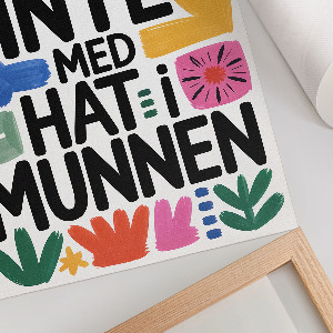 Grafika na ścianę Tekst i kolory