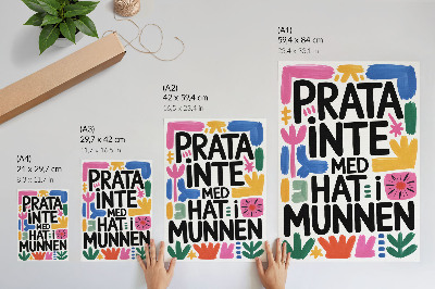 Grafika na ścianę Tekst i kolory