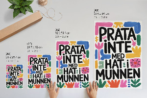 Grafika na ścianę Tekst i kolory