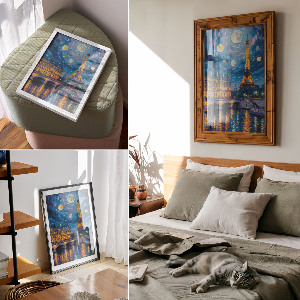 Plakat premium Nocny Paryż