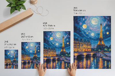 Plakat premium Nocny Paryż