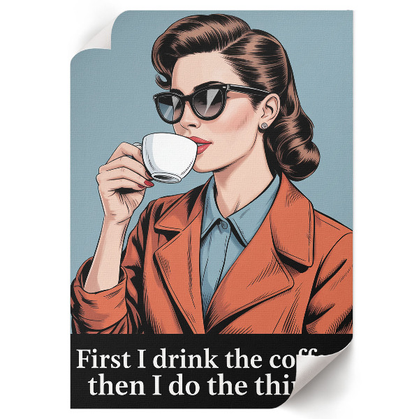 Wydruk na płótnie Retro kawa