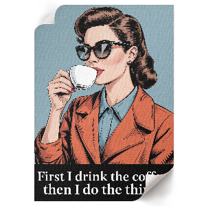 Wydruk na płótnie Retro kawa