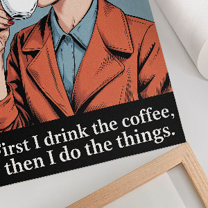 Wydruk na płótnie Retro kawa