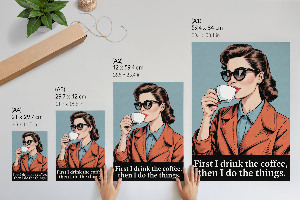 Wydruk na płótnie Retro kawa