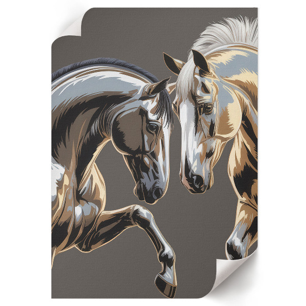Wydruk na płótnie Dwa konie
