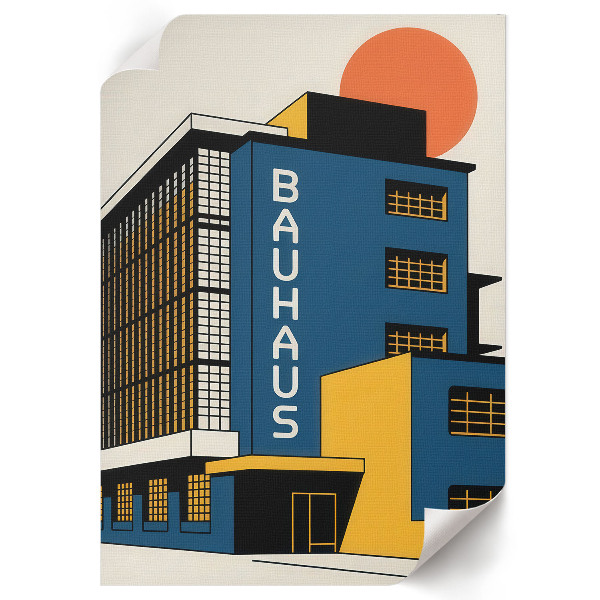 Grafika na ścianę Bauhaus architektura