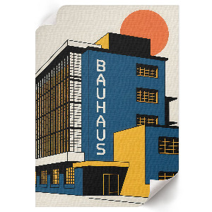 Grafika na ścianę Bauhaus architektura