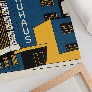 Grafika na ścianę Bauhaus architektura