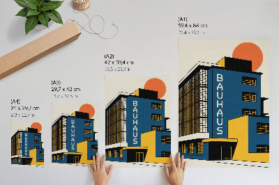 Grafika na ścianę Bauhaus architektura