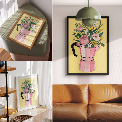 Plakat premium Kwiaty kawa