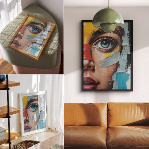 Wydruk na płótnie Oko abstrakcja