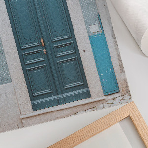 Grafika na ścianę Niebieskie drzwi