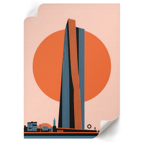 Grafika na ścianę Miasto przyszłości