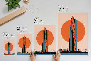 Grafika na ścianę Miasto przyszłości