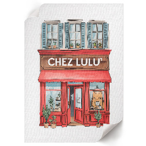 Wydruk na płótnie Urocza kawiarnia