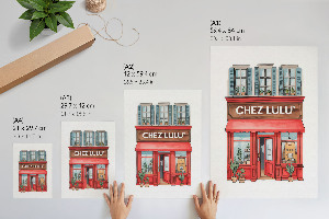 Wydruk na płótnie Urocza kawiarnia