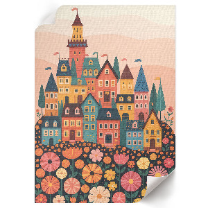 Plakat premium Kolorowe domki