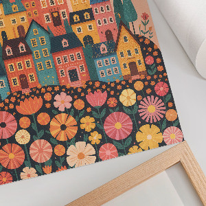 Plakat premium Kolorowe domki