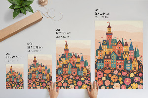 Plakat premium Kolorowe domki