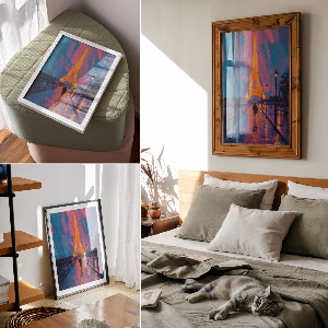 Wydruk na płótnie Nocna panorama