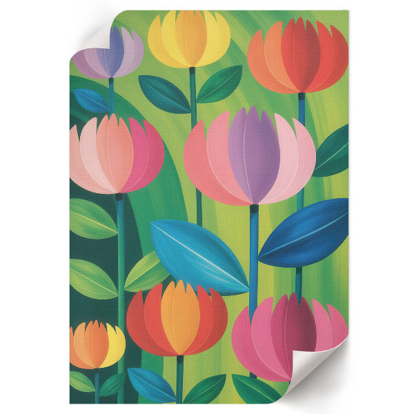 Grafika na ścianę Kolorowe kwiaty