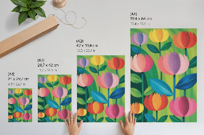 Grafika na ścianę Kolorowe kwiaty