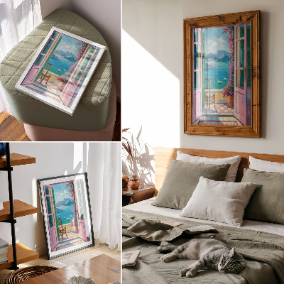 Plakat premium Drzwi na balkon